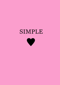 SIMPLE HEART (pink black)