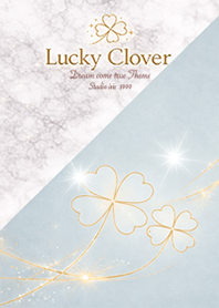 Lucky Clover simple Dull blue