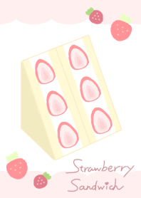 Variety of strawberry sandwiches