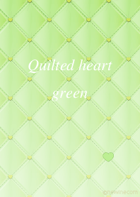 Quilted heart green