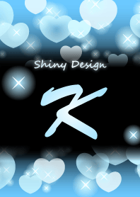 K-Initial-Light blue Heart