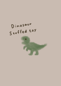 A fluffy dinosaur. Greige.