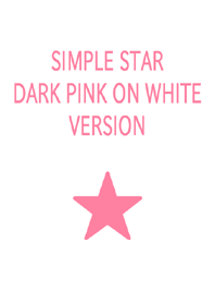 SIMPLE STAR DARK PINK ON WHITE VERSION