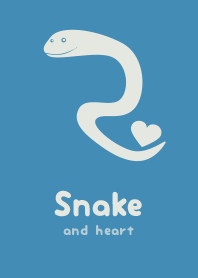 Snake & heart Blue shell