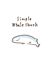 simple whale shark white blue.