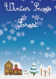 冬の雪の森と動物たち