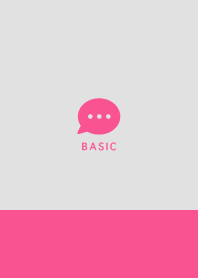 Simple&Basic Vivid Pink&Pale Gray