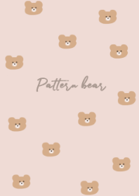 総柄くまちゃん_greige pink