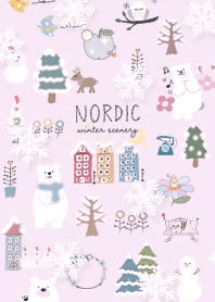 purple Scandinavian snow falling 11_2