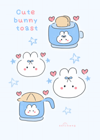 Cute bunny toast :) (blue)