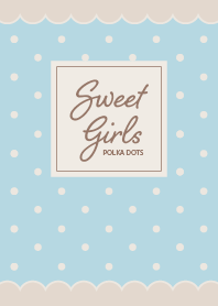 Retro Polka dots / Blue