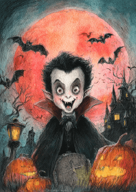 Cute Spooks under the Blood Moon