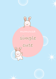 Simple Cute-Rabbit MOMO (Blue)