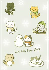 green Lazy Kitten's Winter 03_2