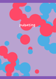 pulsating pink and blue on purple