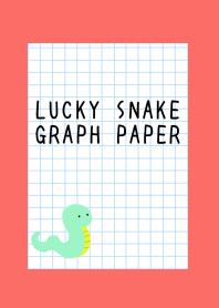 LUCKY SNAKE GRAPH PAPER-VERMILION