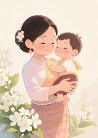 엄마와 자스민꽃 (Beige)