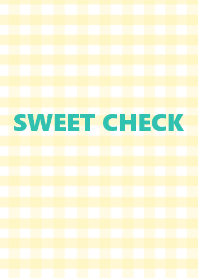 =SWEET CHECK= turquoise yellow