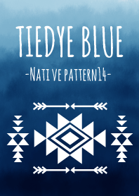 Native pattern_14_ Tiedye blue