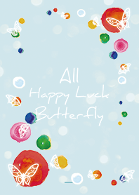 สีน้ำเงิน : สีน้ำ & ผีเสื้อ