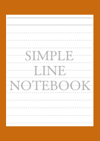 SIMPLE GRAY LINE NOTEBOOK-TERRACOTTA