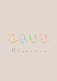 5 dinosaurs (line, col)/ beige