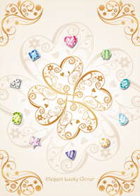 Elegant Lucky Clover & Power stone