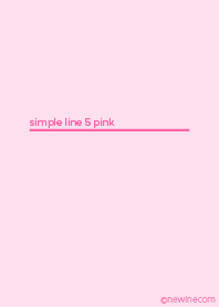 シンプル ライン 5 ピンク