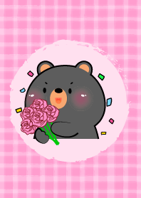 Simple Black Bear and Pink Theme