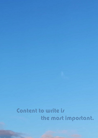 Content to write is the most important.