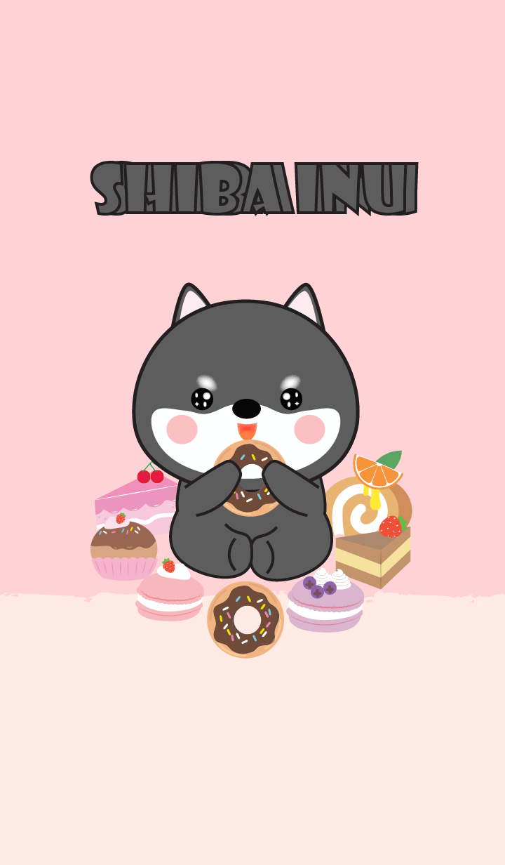 Sweet Black Shiba Inu Theme