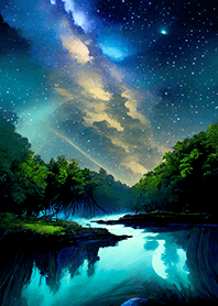 Beautiful starry night view#152