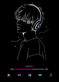 music is ... /black color