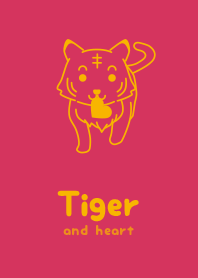 Tiger & heart Carmin