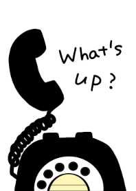 Black rotary-dial telephone
