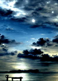 夜の月 月の海 #DkT_7。