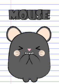 Cute Fat Black Mouse