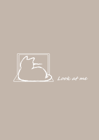 Cat wants attention -mocha beige-