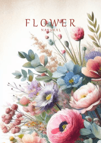 Retro Flower-NATURAL 80