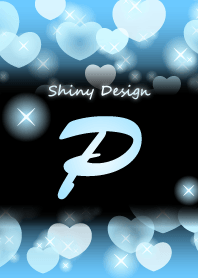 P-Initial-Light blue Heart