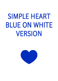 SIMPLE HEART BLUE ON WHITE VERSION