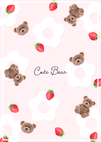 pink Strawberry, bear and flower 03_2