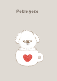 白ペキニーズ２ティーカップ
