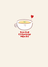 simple corn soup heart beige