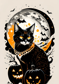 halloween cat c0F35c