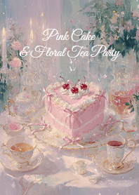 Pink cherry Cake & Floral Tea Party