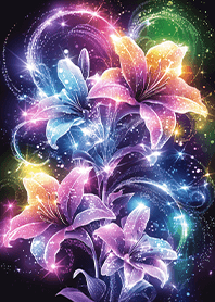 ⭐️閃耀彩虹光芒百合花❤️