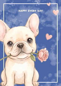French Bulldog3/Marble/Azure