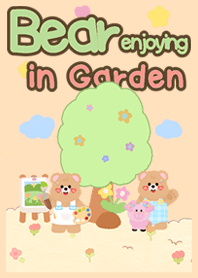 Darling : Bear enjoying in garden.