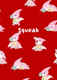 Baby Dinosaur03 red & beige